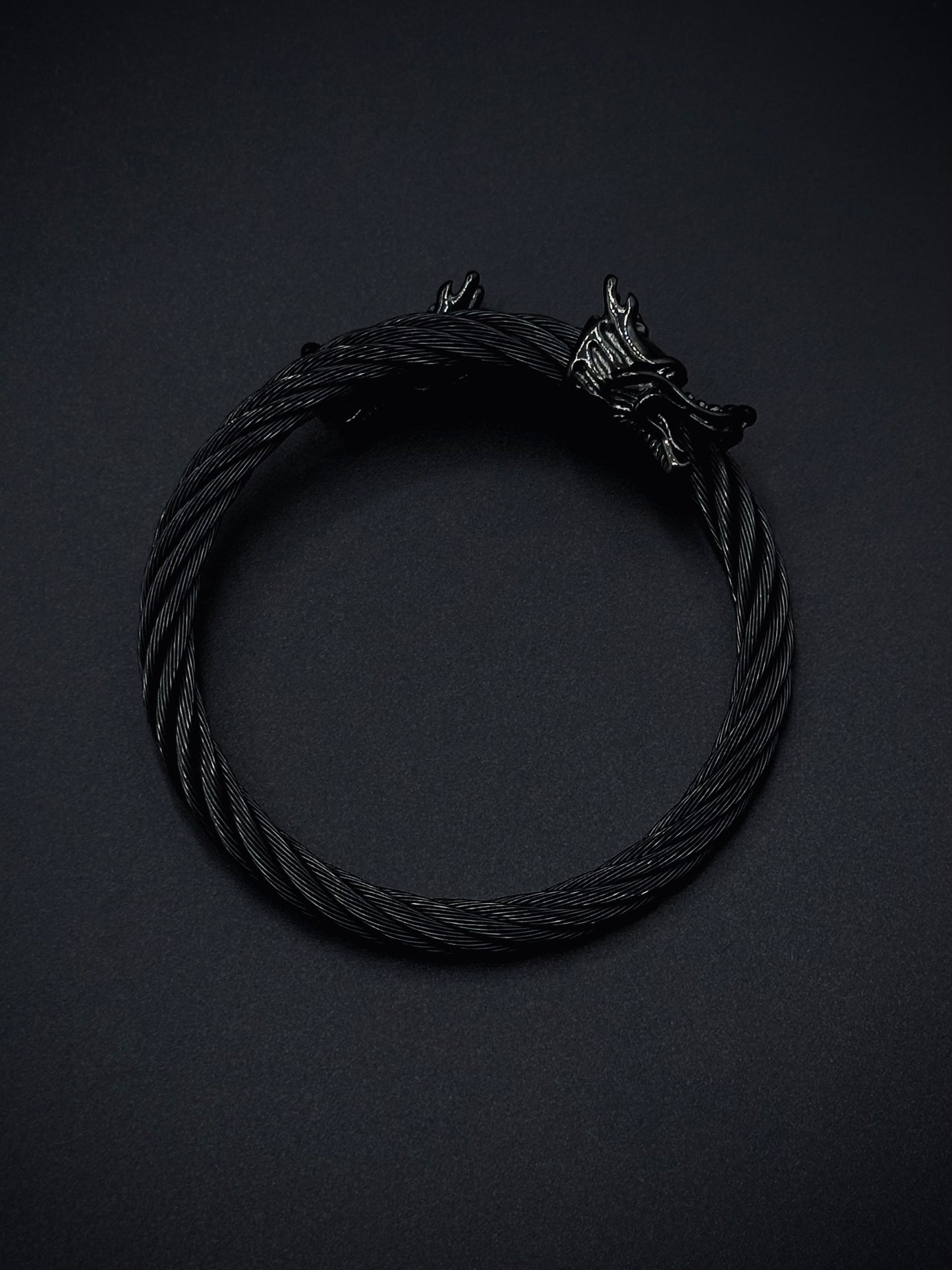 Arabic Aura With dragon bracelet, snake chain and black aura ring