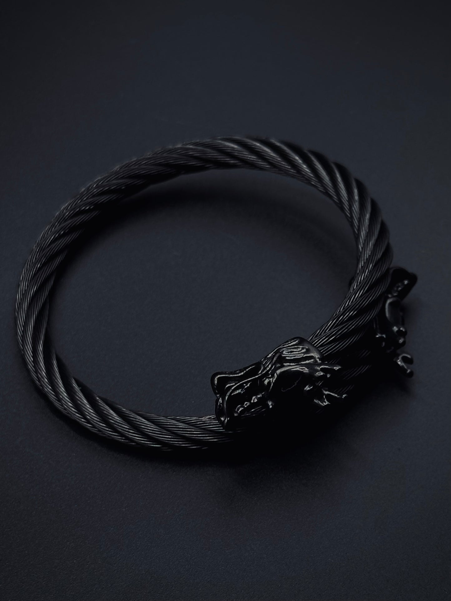 Arabic Aura With dragon bracelet, snake chain and black aura ring