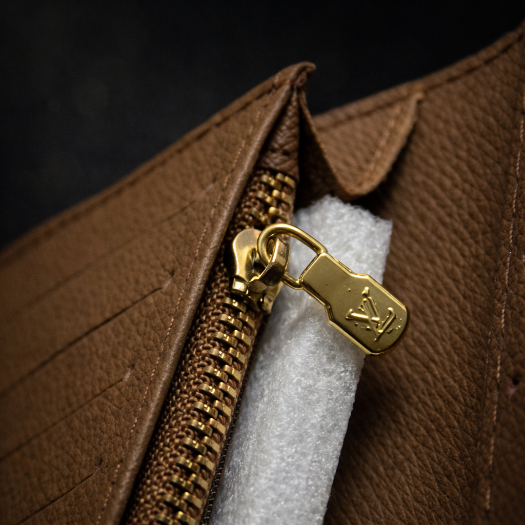 LV Leather Long Wallet