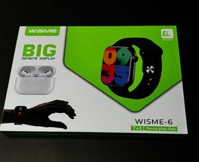 Wisme-6 Smartwatch(7straps) with Airpods