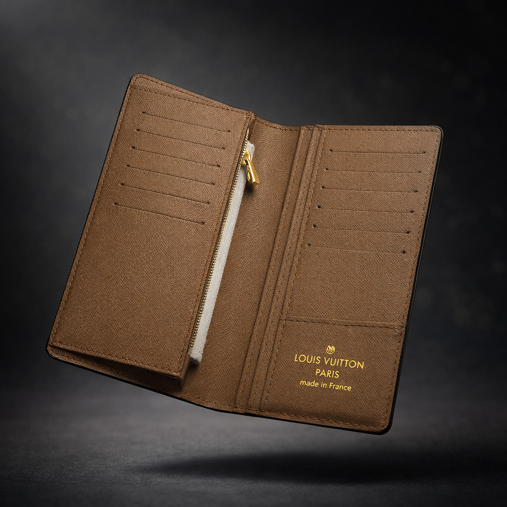 LV Leather Long Wallet