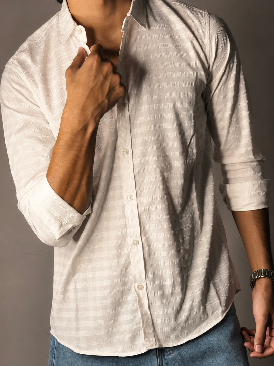 Ivory Textured Shirt