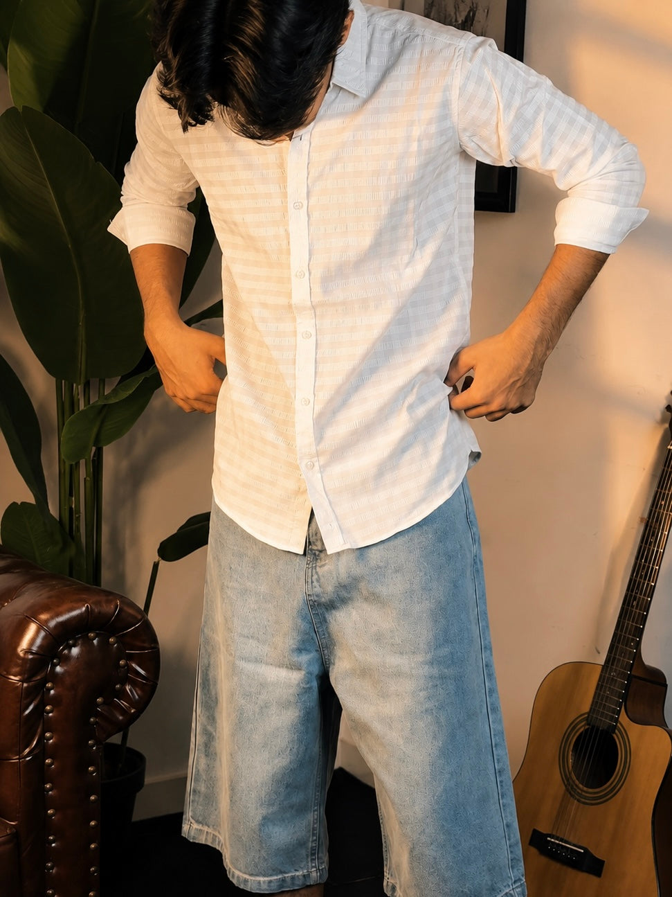 Ivory Textured Shirt