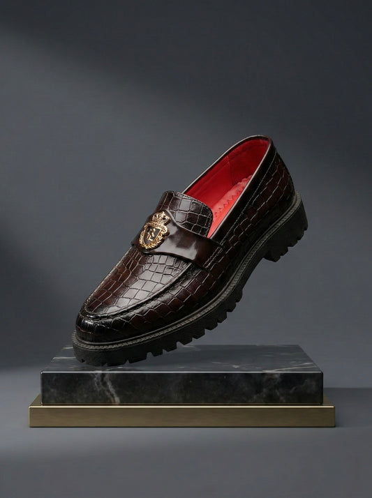 Crocodile Leather Loafers