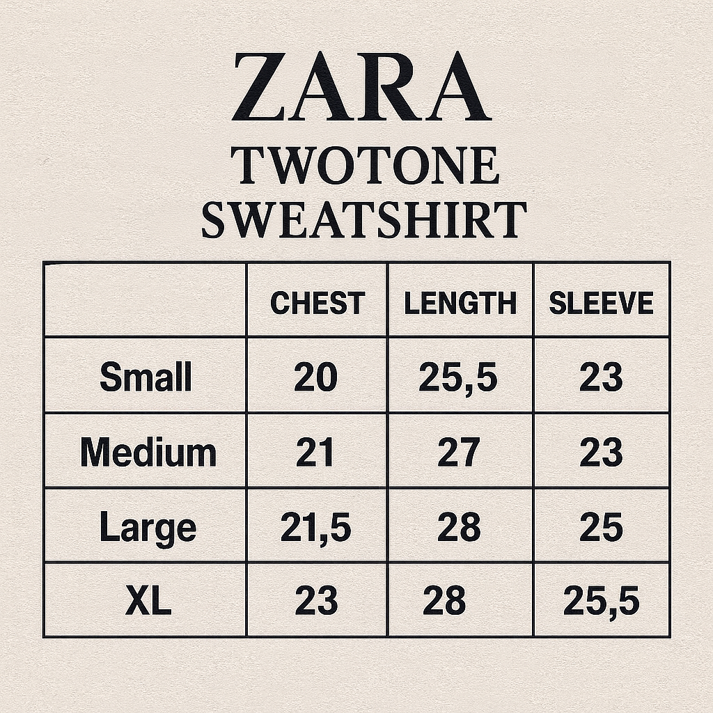 ZARA Two-tone Sweatshirt