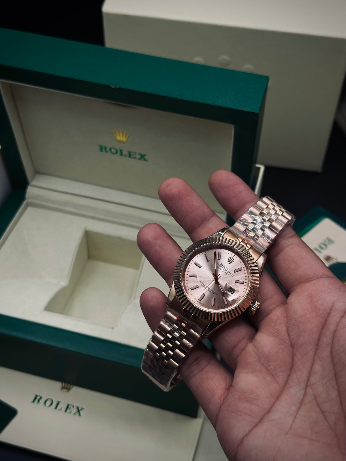 Rolex Date-Just Master AAA. Copy (Rose Gold)