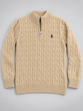 Knitted Quarter Zip Sweater