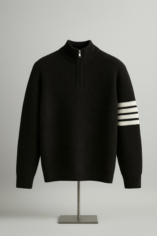 Vintage Luxe Zip Sweater