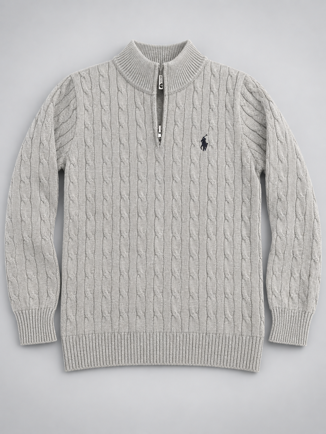 Knitted Quarter Zip Sweater
