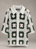 Floral Crochet Button-Up Shirt