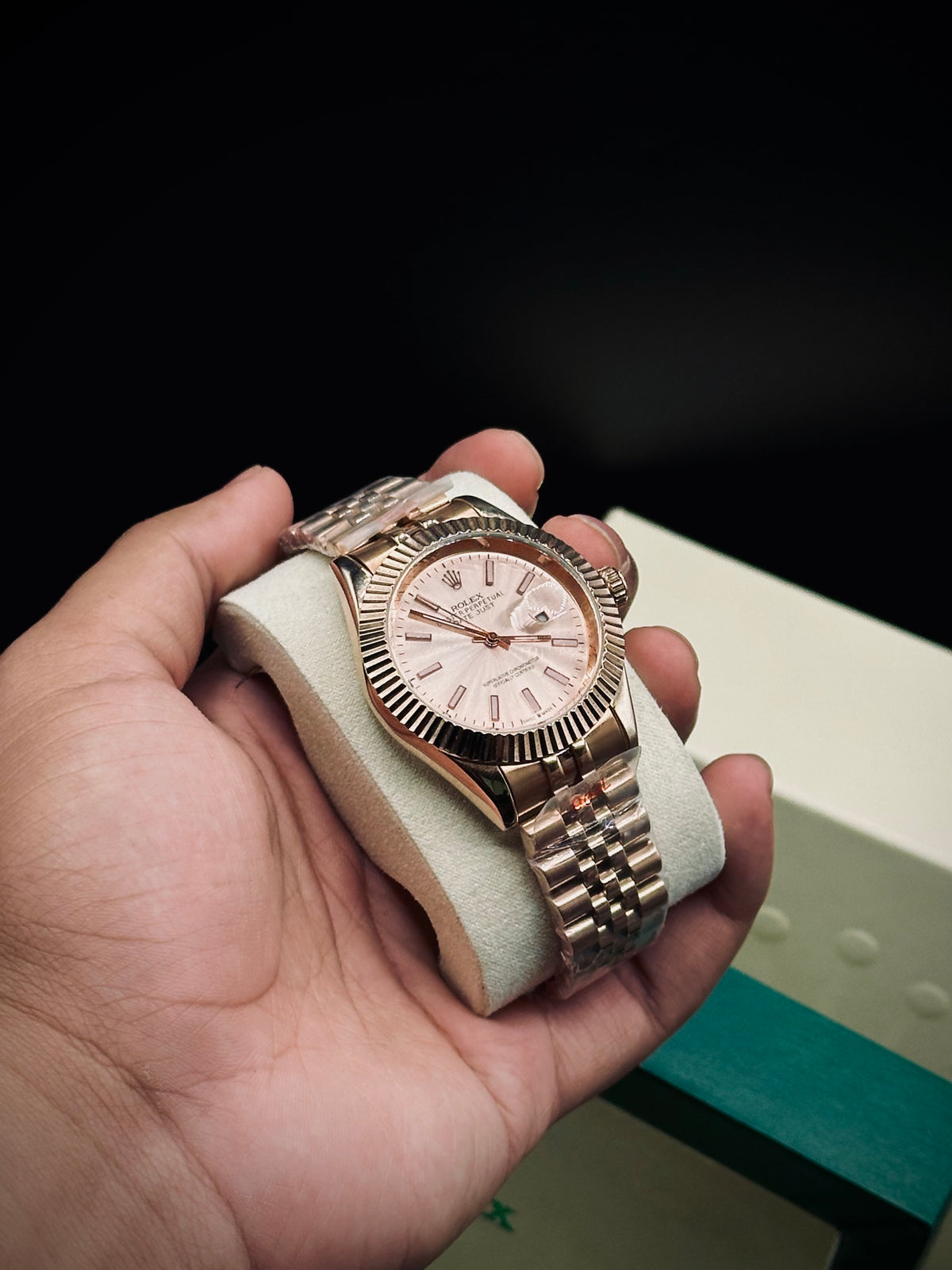 Rolex Date-Just Master AAA. Copy (Rose Gold)