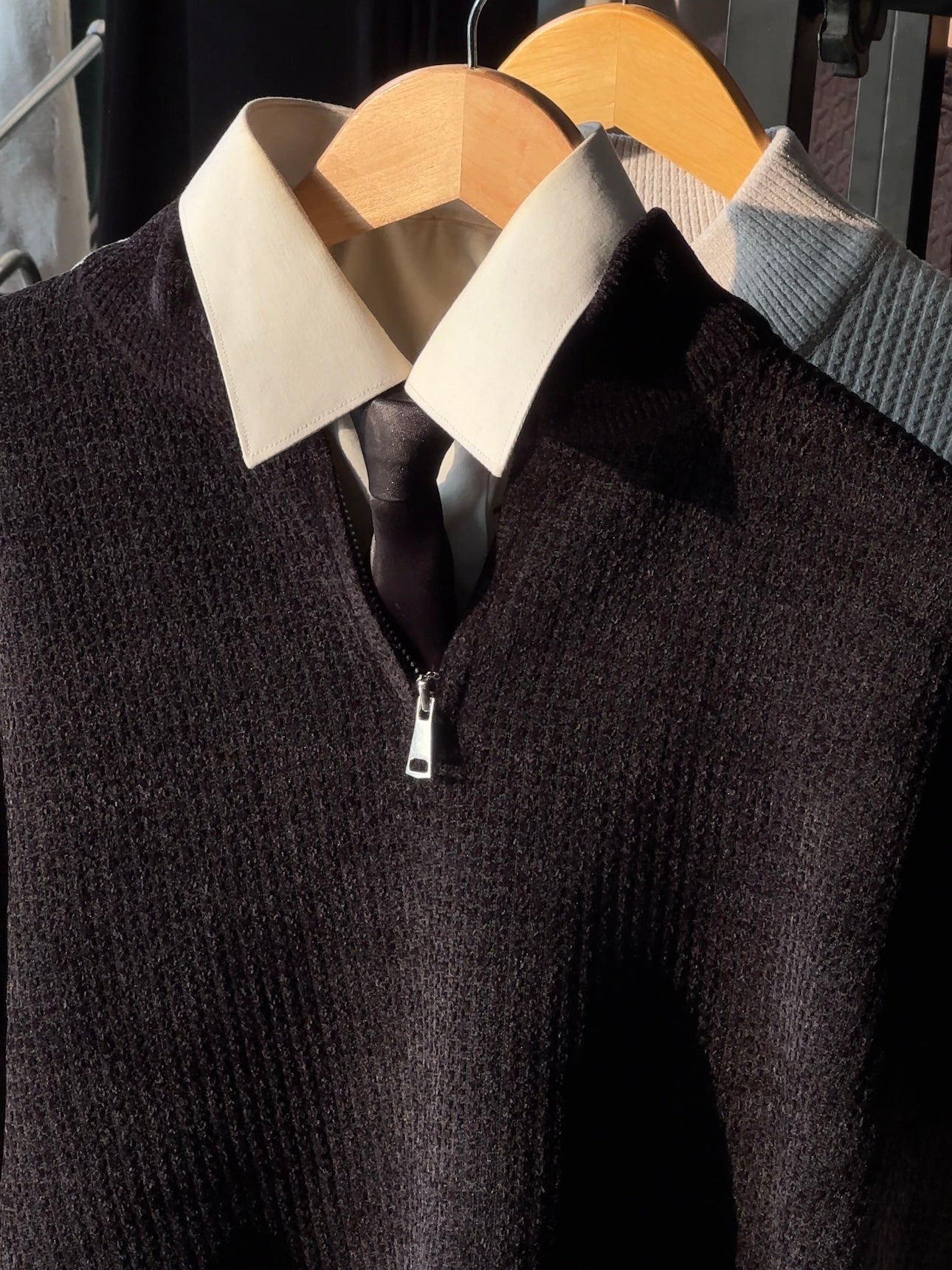 Vintage Luxe Zip Sweater