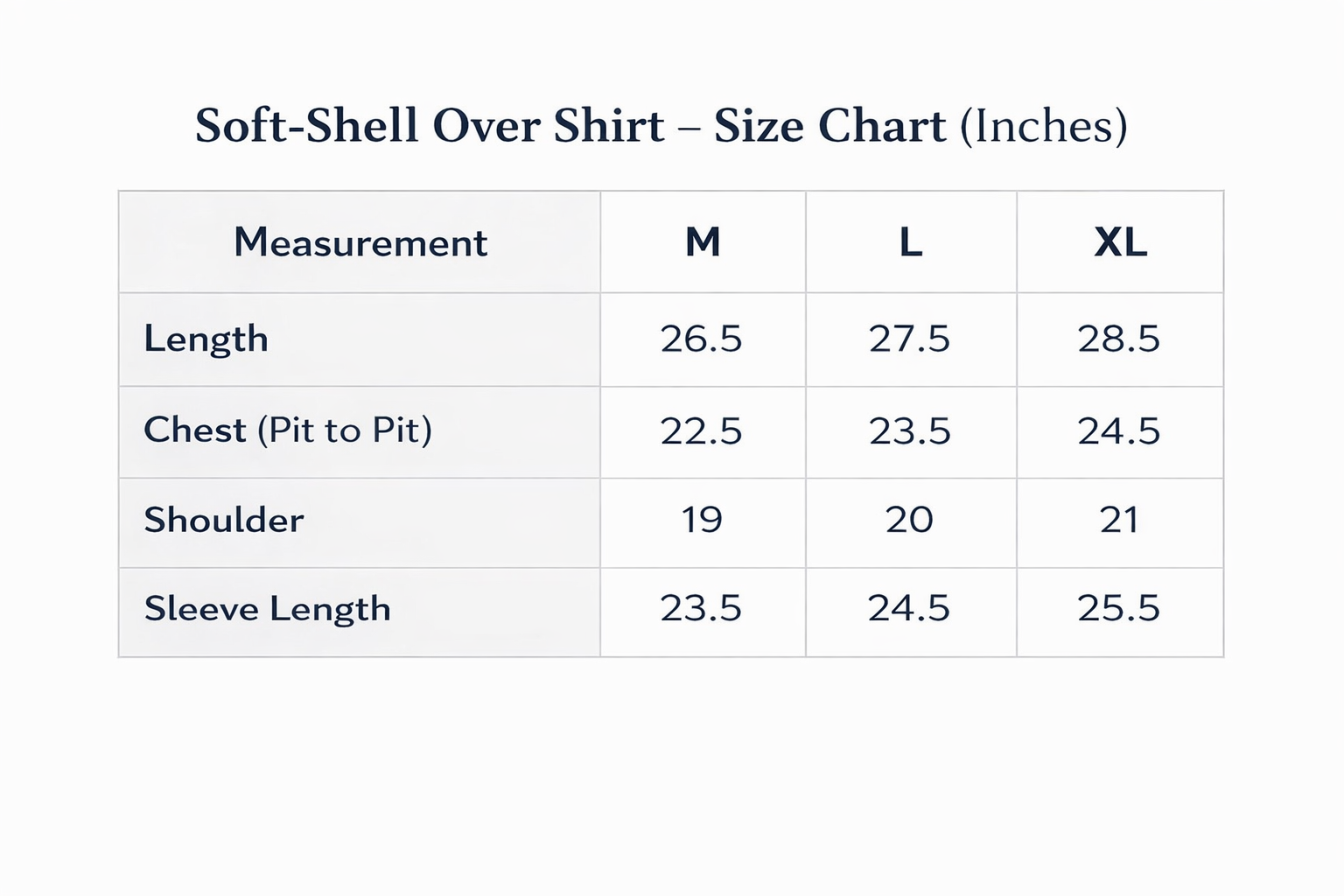Soft Shell Over-Shirt (All seasons)
